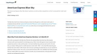 American Express Blue Sky | Credit Card Review - ValuePenguin
