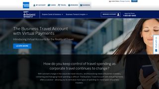 Business Travel Account Product Page