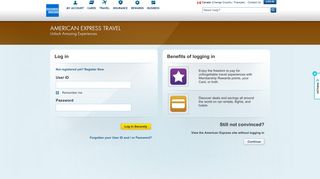 American Express : Online Services : Log in