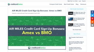 AIR MILES Credit Card Sign-Up Bonuses: Amex vs BMO ...