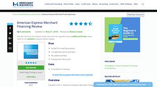 American Express Merchant Financing Review 2019 | Reviews ...