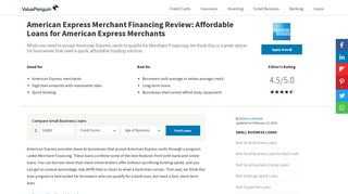 American Express Merchant Financing Review: Affordable Loans for ...