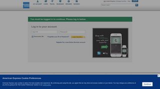 American Express UK : Online Services : Log in