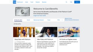 American Express - Benefits Dashboard