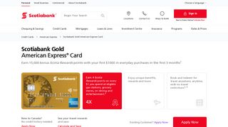 Gold American Express Card - Scotiabank