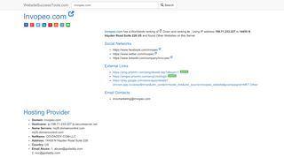 Invopeo.com Error Analysis (By Tools) - Website Success Tools