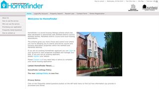Ashfield & Mansfield Homefinder - Welcome to Homefinder