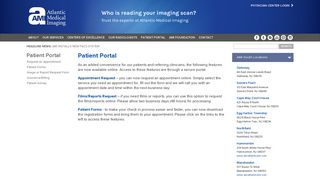 Patient Portal | Atlantic Medical Imaging