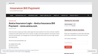 Amica Insurance Login - Amica Insurance Bill Payment - www.amica ...