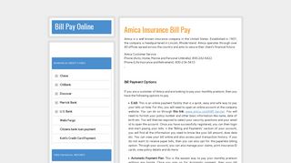www.Amica.com/PayMyBill | Amica Insurance Bill ... - Bill Pay Online