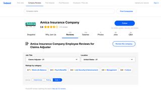 Amica Insurance Company Pay & Benefits reviews: Claims ... - Indeed