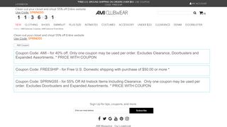 AMIClubwear Coupons, AMIClubwear Promotions