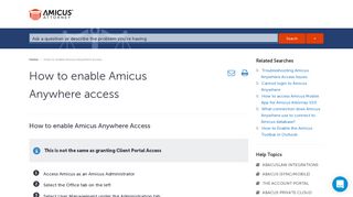 How to enable Amicus Anywhere access - Amicus Attorney ...