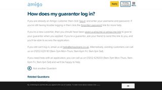 Guarantor Loans Explained: How Does My Guarantor Log In? | Amigo ...