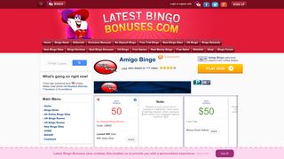 Amigo Bingo | $50 No Deposit Bingo Bonus - Latest Bingo Bonuses
