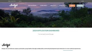 2018 Application Dashboard - Amigos de las Americas