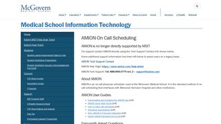 Medical School Information Technology | AMiON On Call Scheduling ...