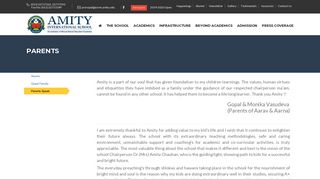 Parents Speak - Amity International School