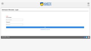 Admission Microsite : Login - Amity - Leading best top ranked institutes ...