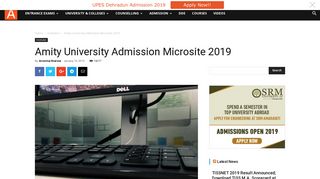 Amity University Admission Microsite 2019 | AglaSem Admission