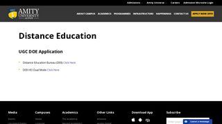 Distance Education - Amity University