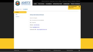 Contact Us - Amity International School