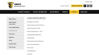 Link/Resources - Amity Regional School District #5
