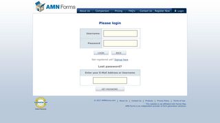 AMN Forms | Please login