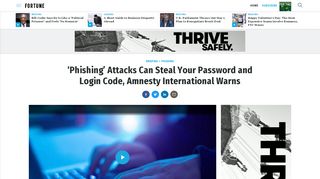 Human Rights Group Warns 'Phishing' Can Steal Login Code | Fortune