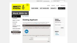 Login - AI USA Employment Opportunities - Amnesty International USA