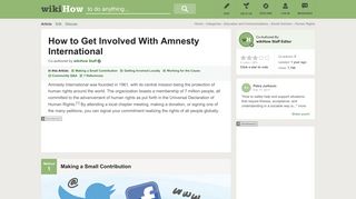 3 Ways to Get Involved With Amnesty International - wikiHow