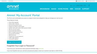 My Account | Amnet Broadband Account Portal | Amnet Broadband Perth