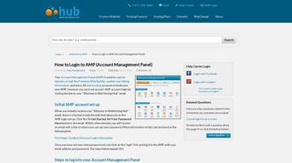 How to Login to AMP (Account Management Panel) | Web Hosting Hub