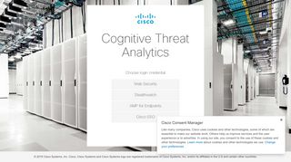 CTA Login - Cisco Cognitive Threat Analytics