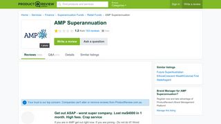 AMP Superannuation Reviews - ProductReview.com.au