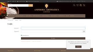 Login - Amphora Aromatics Ltd – Supplier of pure essential oils and ...