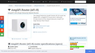 AmpliFi Router (AFi-R) Default Password & Login, Manuals and Reset ...