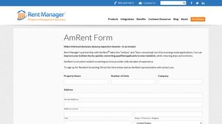 AmRent Form | Rent Manager Property Management Software