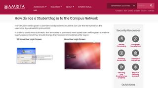 How do I as a Student log in to the Campus Network | Amrita Vishwa ...
