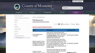 Monterey County, CA : ESS Resources