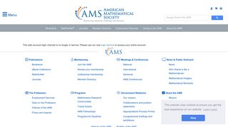 AMS User Account - Sign In - American Mathematical Society