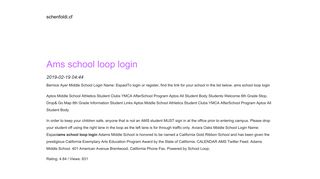 Ams school loop login