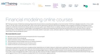 Financial Modeling Online Courses | AMT Training