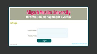 Staff Login | Aligarh Muslim University
