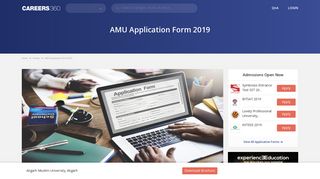 AMU Application Form 2019, Registration - Apply online here