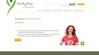 I have forgotten my password or user name - bodykey by NUTRILITE