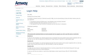 Login Help | Amway India