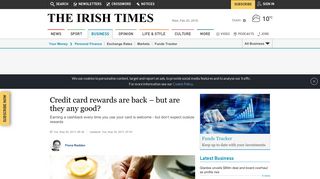 Credit card rewards are back – but are they any good? - Irish Times