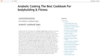 anabolic cookbook login - anabolic bodybuilding cookbook
