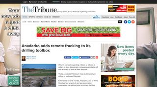 Anadarko adds remote fracking to its drilling toolbox | GreeleyTribune ...